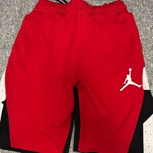 Jordan Kids Red and Black Shorts